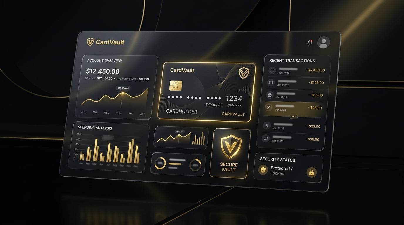 CardVault — Secure Personal Credit & Financial Management System — real project screenshot from the live platform